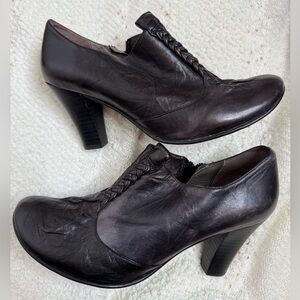 Blay leather round toe retro ankle boots Y2K